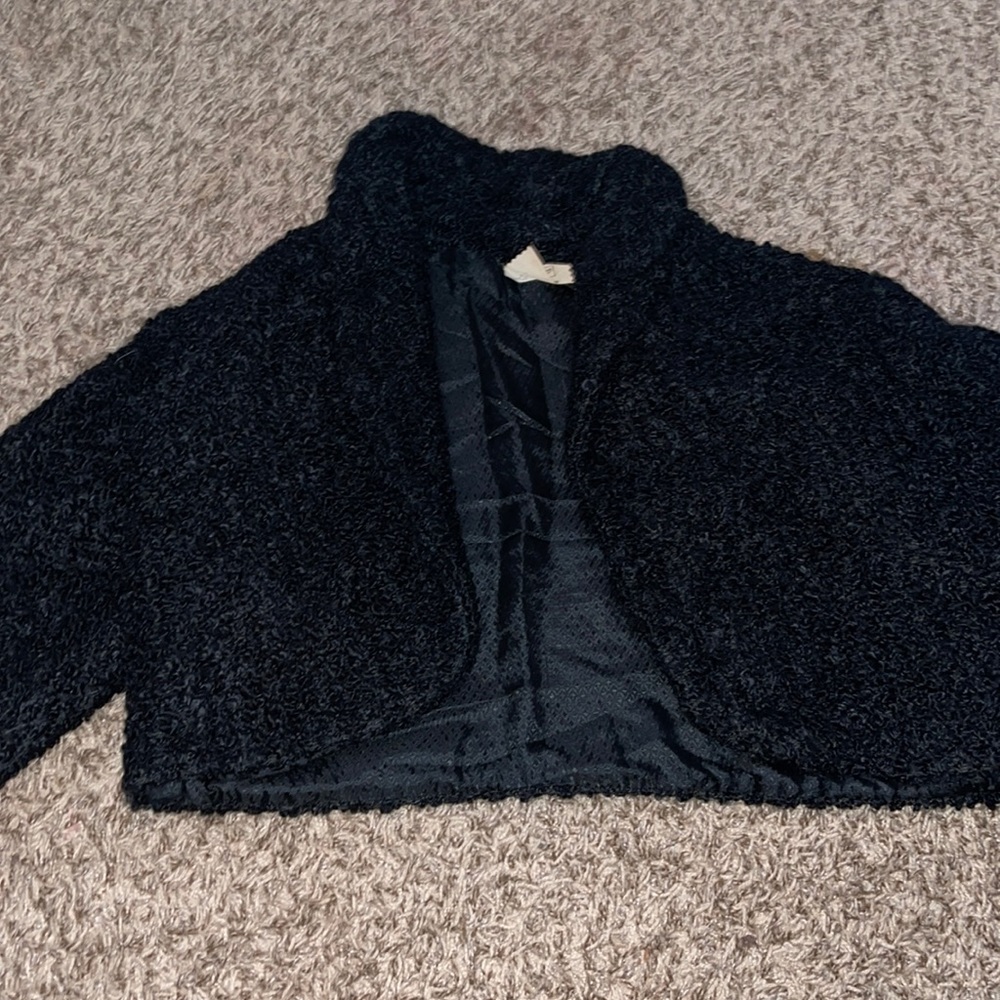 Bolero type teddy jacket